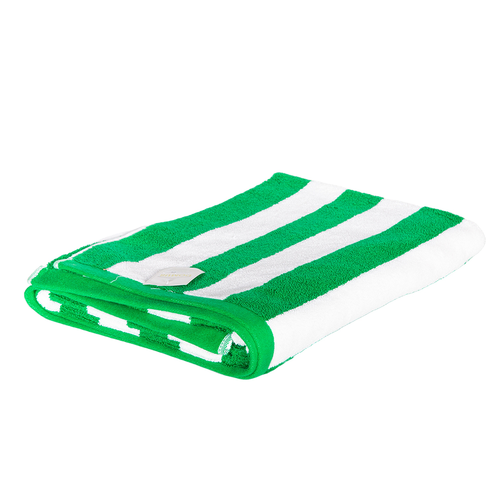 Domus: Pool Towel, Stripe, 550gsm; (90x180)cm, Green