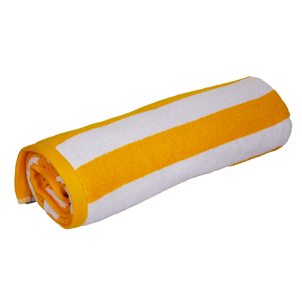 Domus: Pool Towel, Stripe 550gsm; (90x180)cm, Yellow