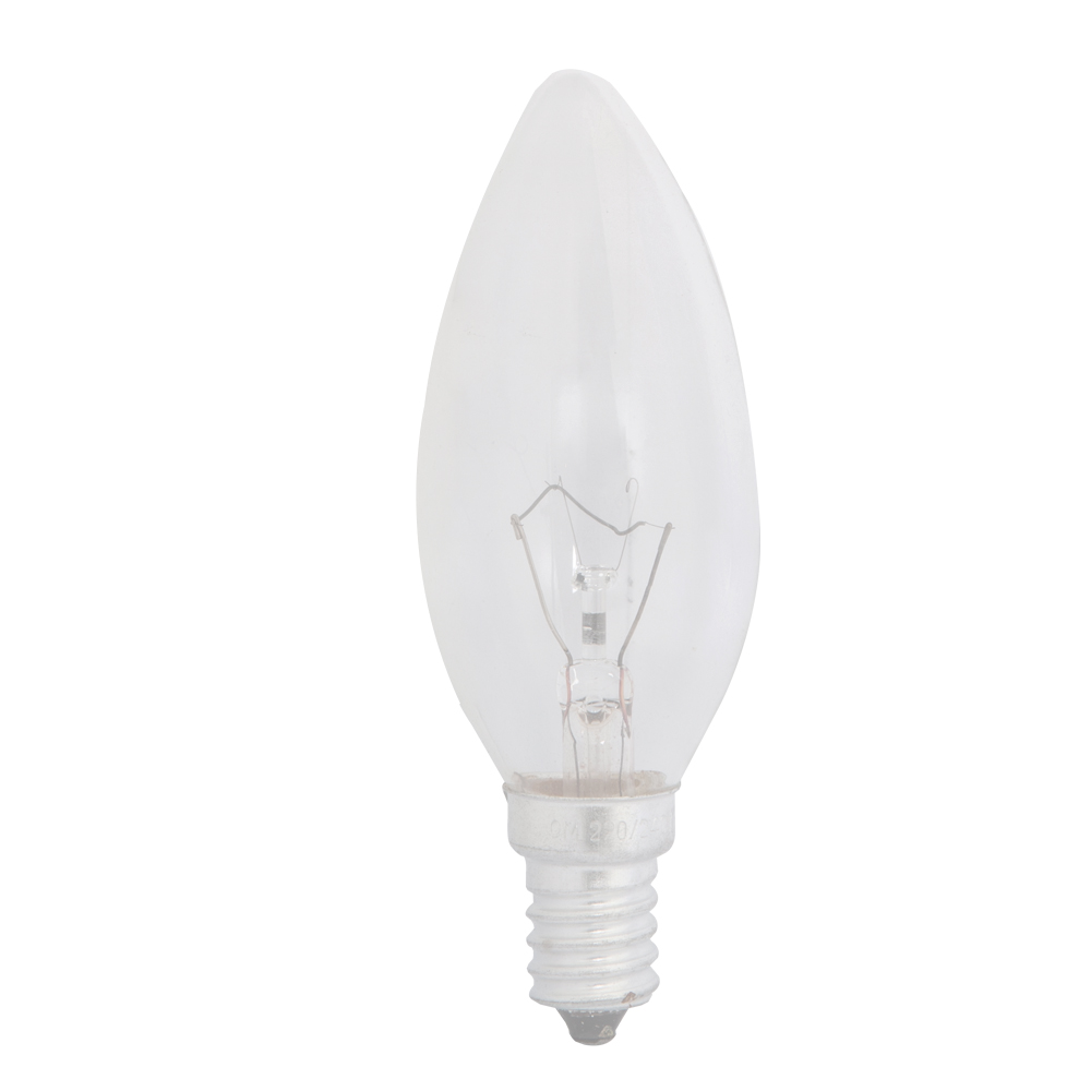 Candle Bulb, Clear : C35 60W E14 1