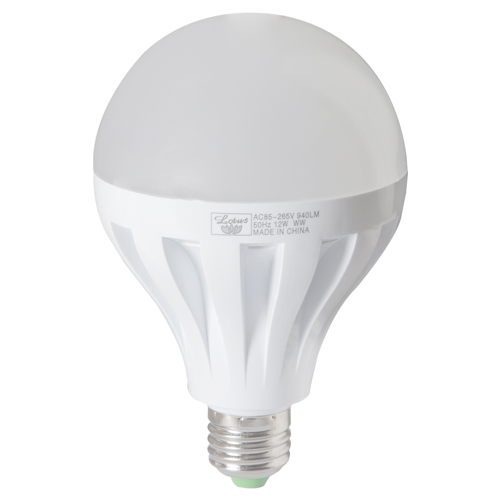 LED Standard Bulb: 12w, 220v E27 WW  1