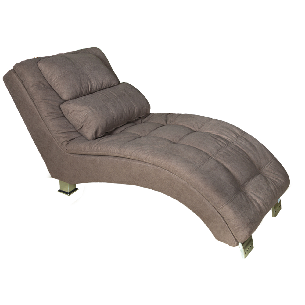 Fabric Leisure Chaise; (169x75x79)cm, Brown 1