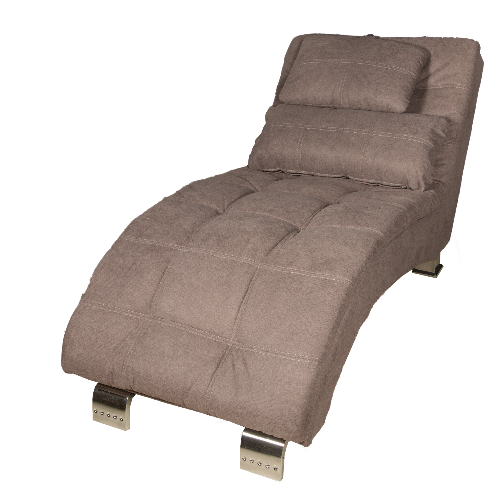 Fabric Leisure Chaise; (169x75x79)cm, Brown