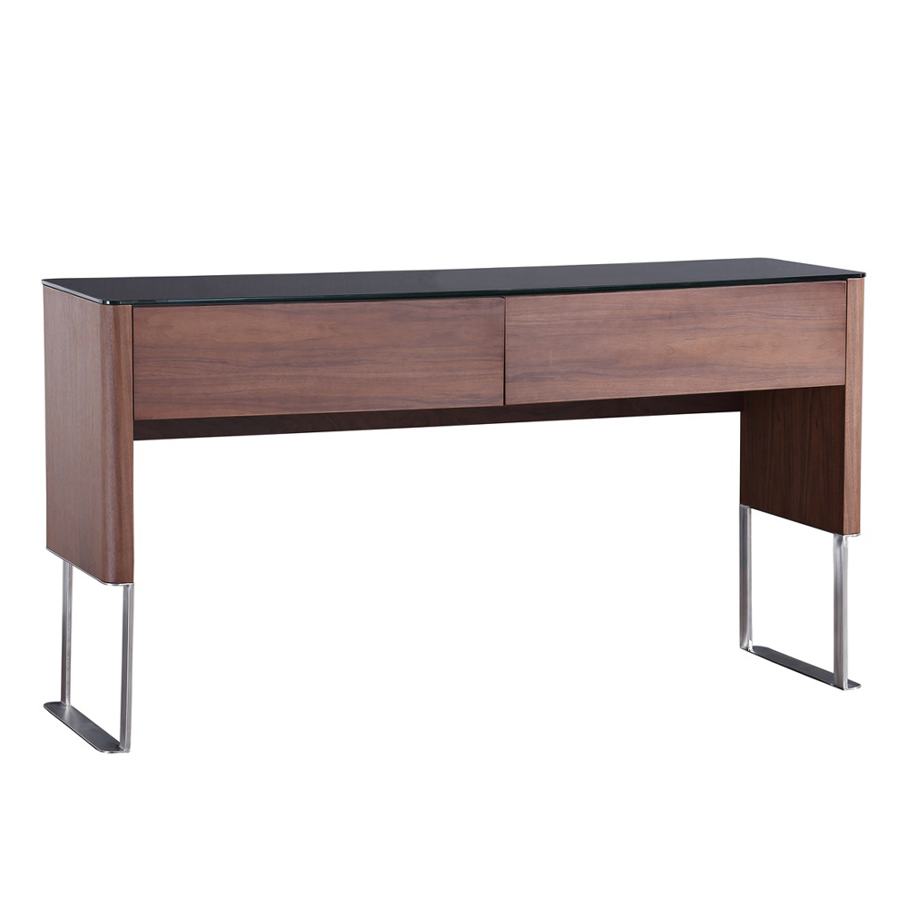 Console Table; (150x45x80)cm, Walnut/Black 1