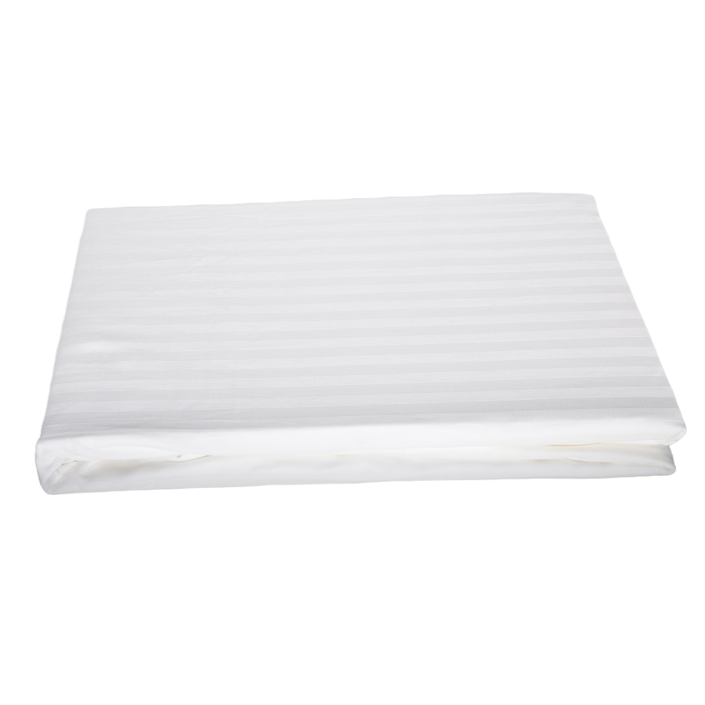 Domus: Single Duvet Cover, 1pc: 1cm Striped; (135x200)cm, White
