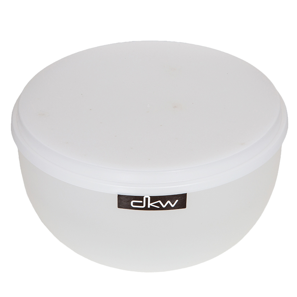 Round Food Container With Lid; 1000ml, White 1