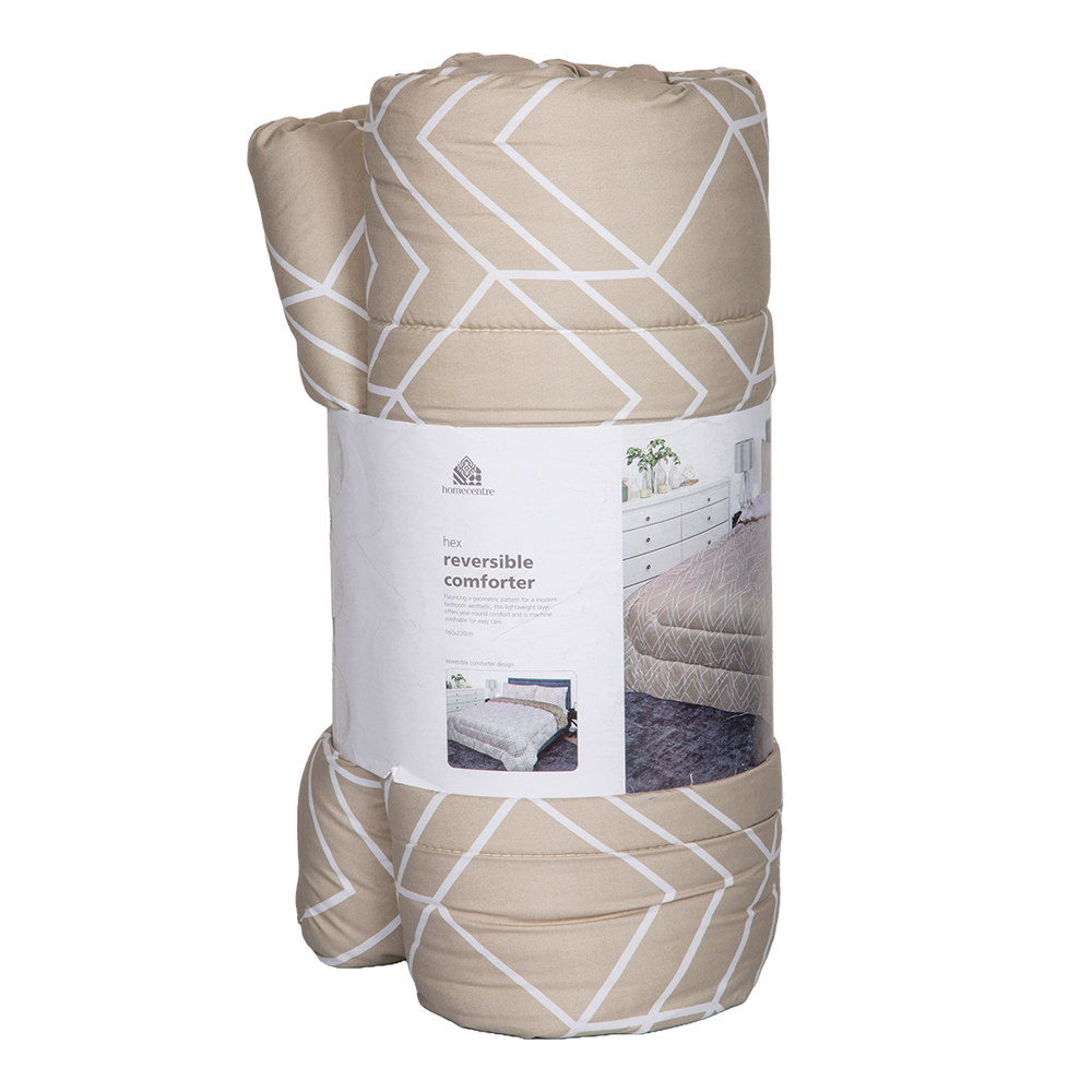 Domus: Digital Queen Micro Fiber Comforter: 1pc (160×200)cm, Cream 1