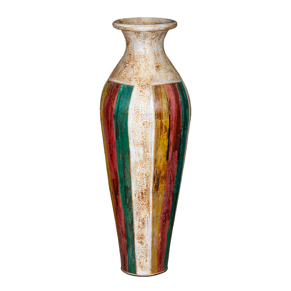 Terracota Vase; Banana Bark With Texture 1