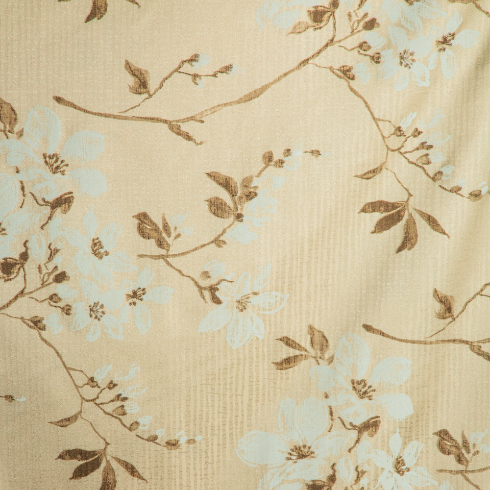 173-024A002: Furnishing Fabric Floral Pattern; 295cm, Beige 1