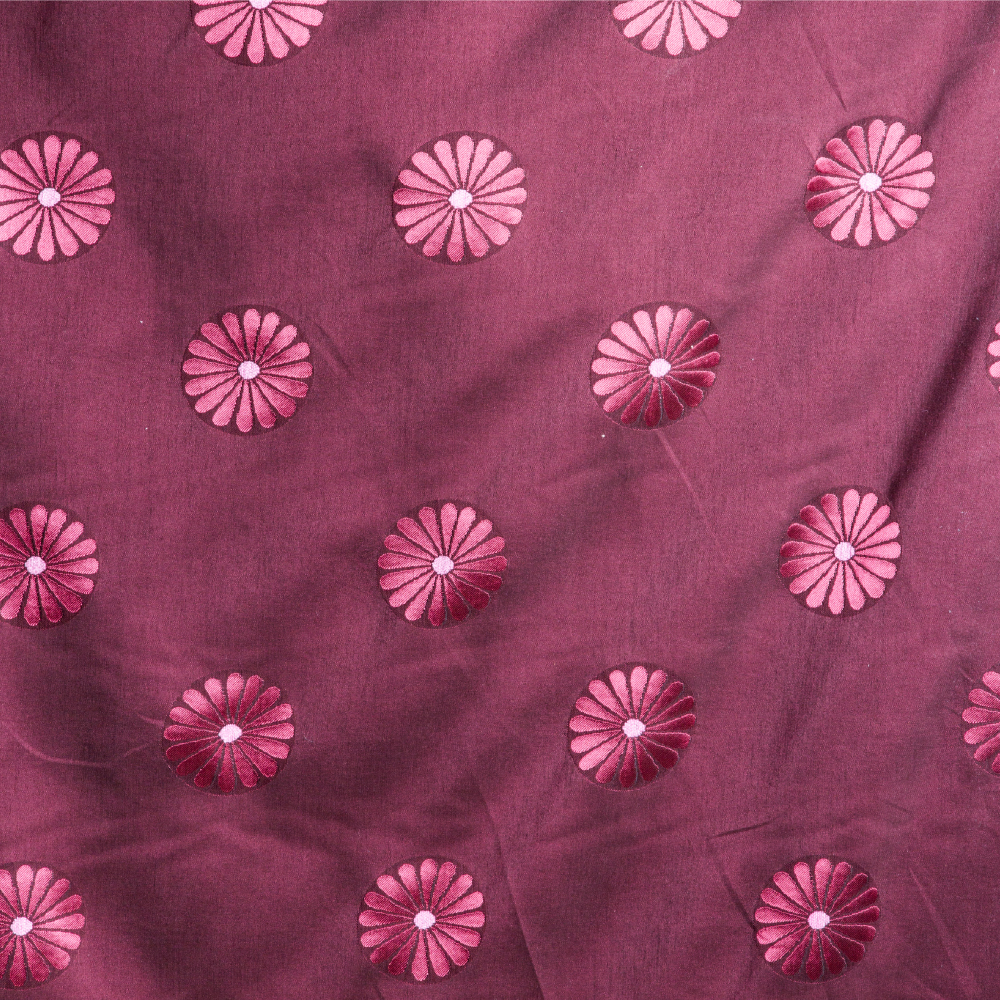 425-2466: Furnishing Fabric Floral Pattern; 300cm, Purple  1