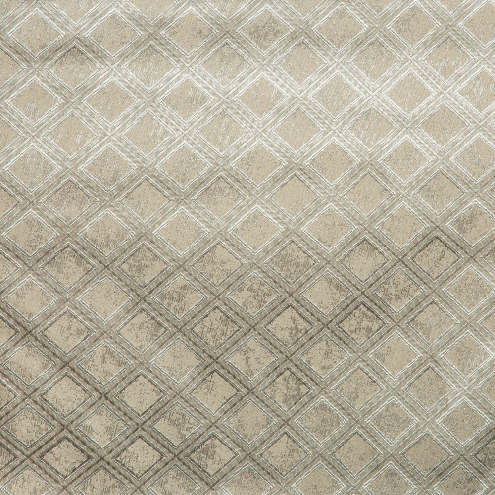 Castillo Collection: Polyester Diamond Pattern Jacquard Fabric; 290cm, Light Grey 1