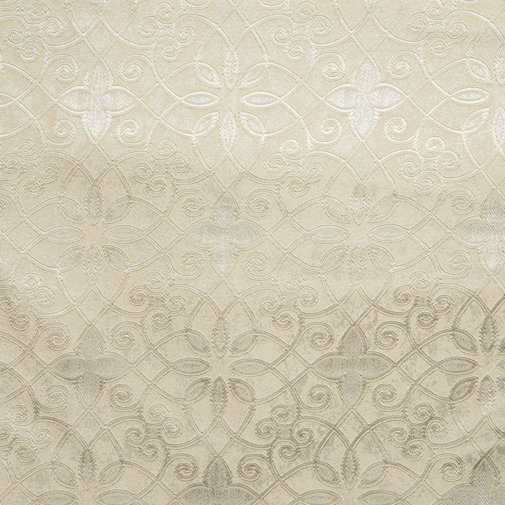 Castillo Collection: Polyester Floral Pattern Jacquard Fabric; 290cm, Cream 1