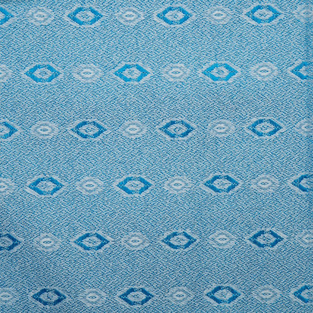 Delta Collection: Polyester Abstract Patterned Jacquard Fabric; 220cm, Azure Blue 1