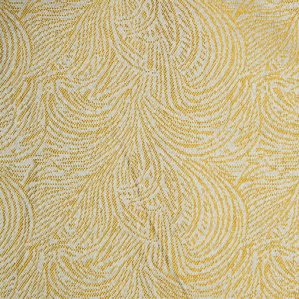 Delta Collection: Polyester Abstract Patterned Jacquard Fabric; 220cm, Orange/Yellow 1