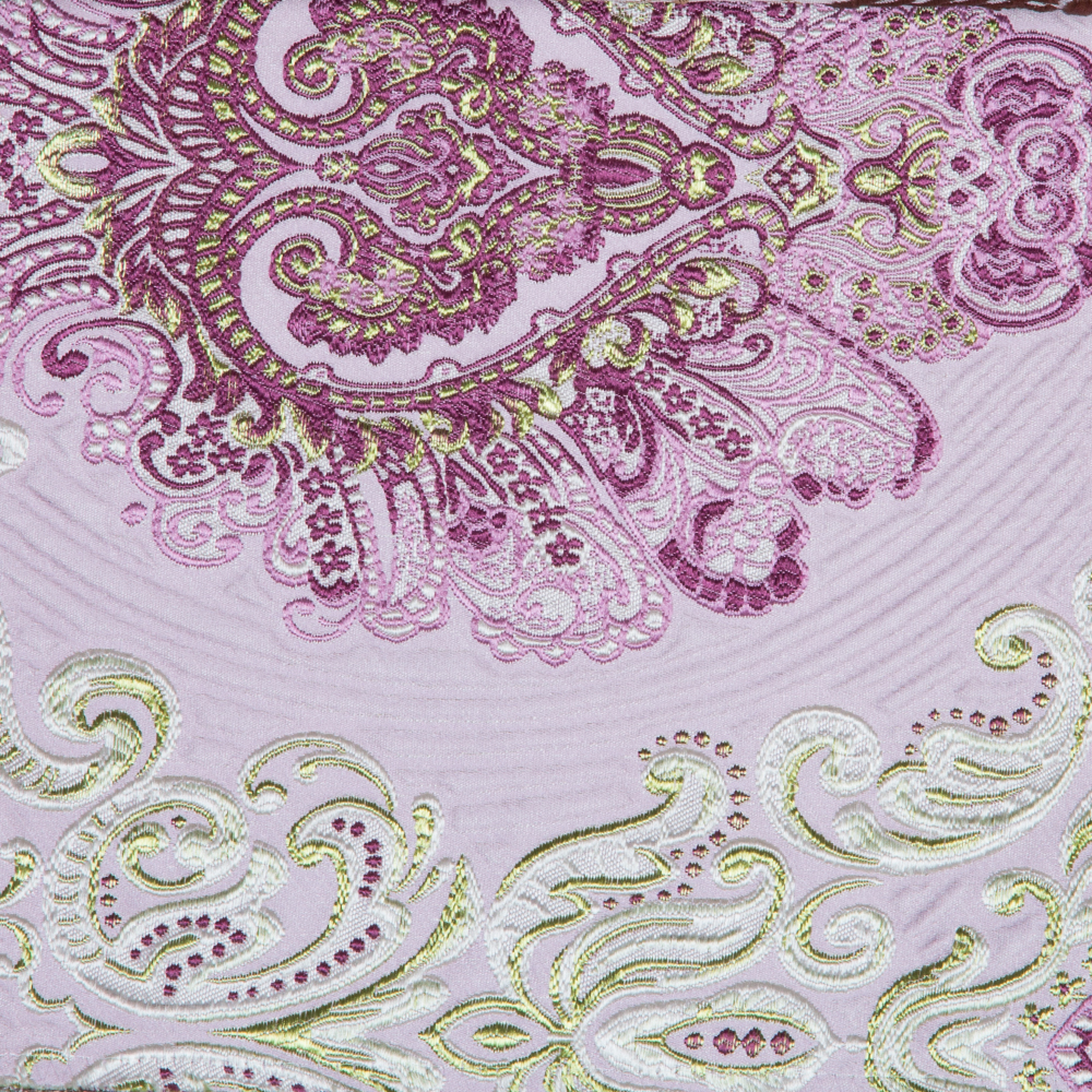 Fusion Collection: Damask Patterned Polyester Upholstery Fabric; 140cm, Lilac/Green 1