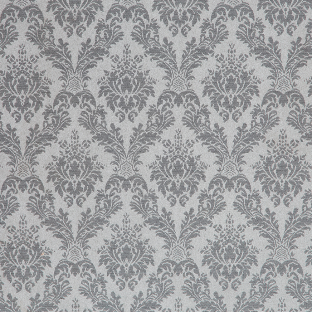 Inti Collection: Damask Patterned Polyester Cotton Jacquard Fabric; 280cm, Silver Grey 1