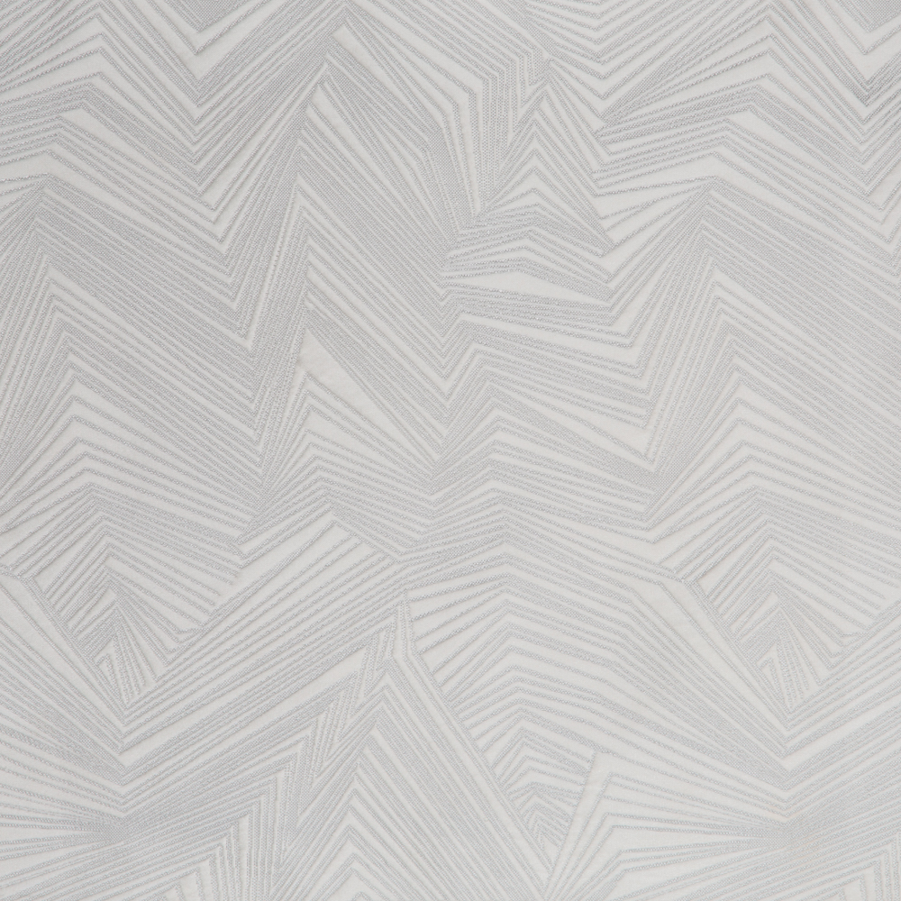 F-Laurena II Collection: DDecor Textured Absract Stripped Pattern Furnishing Fabric; 280cm, Silver/White 1