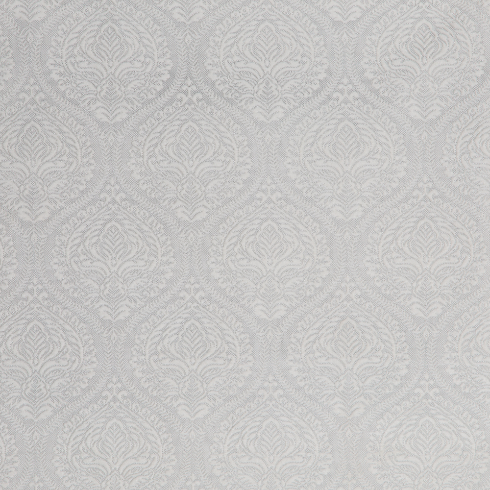 F-Laurena II Collection: DDecor Textured Brocade Pattern Furnishing Fabric; 280cm, Natural Gray 1