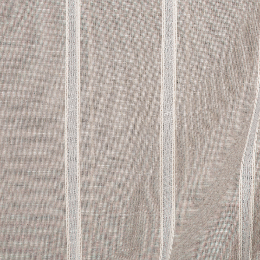 Nola 4001: Ferri: Stripe Pattern Furnishing Fabric; 140cm, White/Grey 1