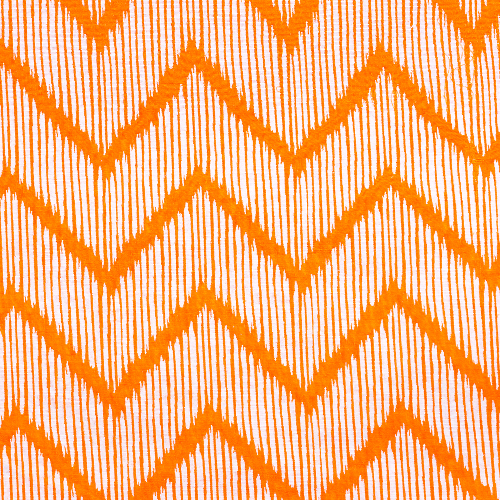 Oasis Collection: Chevron Pattern Jacquard Curtain Fabric; 280cm, Orange 1