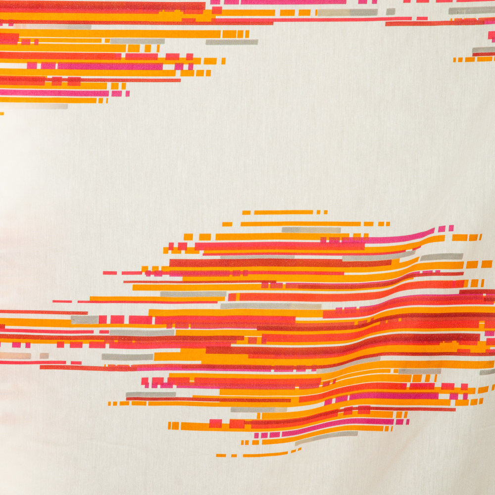 Rosa 3001: Ferri: Furnishing Fabric; 140cm, Orange/White 1