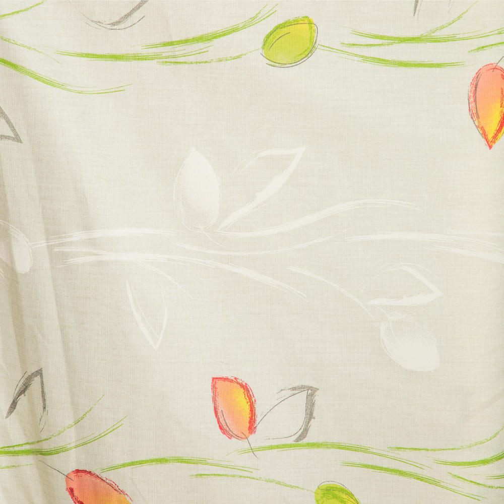 Rosa 3002: Ferri: Floral Pattern Furnishing Fabric; 140cm, Green/Off White 1