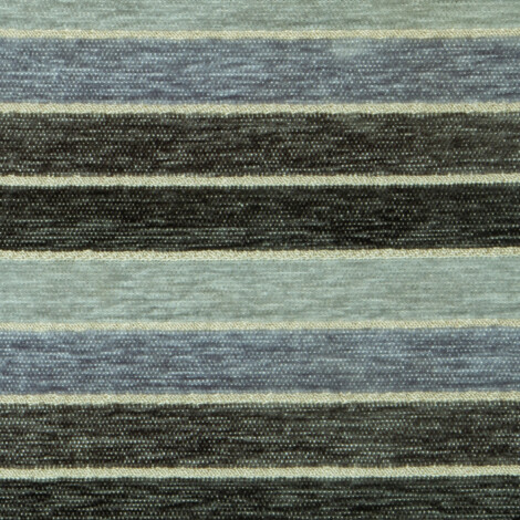 Santorini Collection: Stripe Pattern Polyester Upholstery Fabric; 140cm, Blue/Black 1