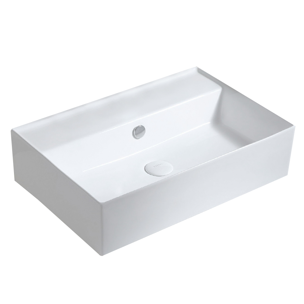 Tapis: Countertop Washbasin; (59.5x40.0x15.5)cm, White Glossy