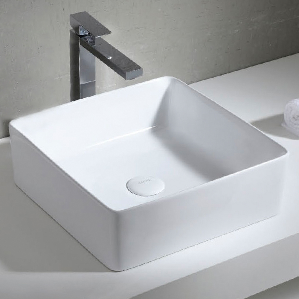 Tapis: Countertop Washbasin; (39x39x13)cm, White  1