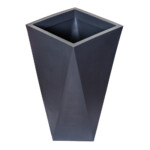 Top Planter: Tall Tapered Planter (code:06); (33 x 61 H)cm, Charcoal Grey