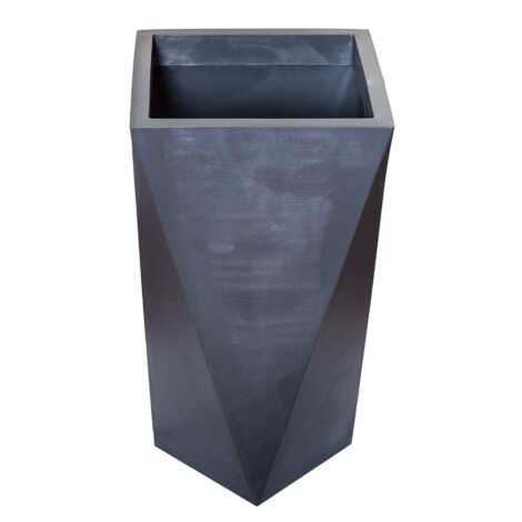 Top Planter: Tall Tapered Planter (code:06); (33 x 61 H)cm, Charcoal Grey