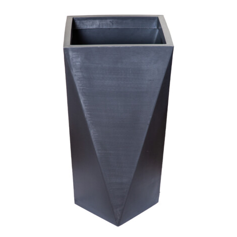 Top Planter: Tall Tapered Planter (code:07); (39 x 76 H)cm, Charcoal Grey