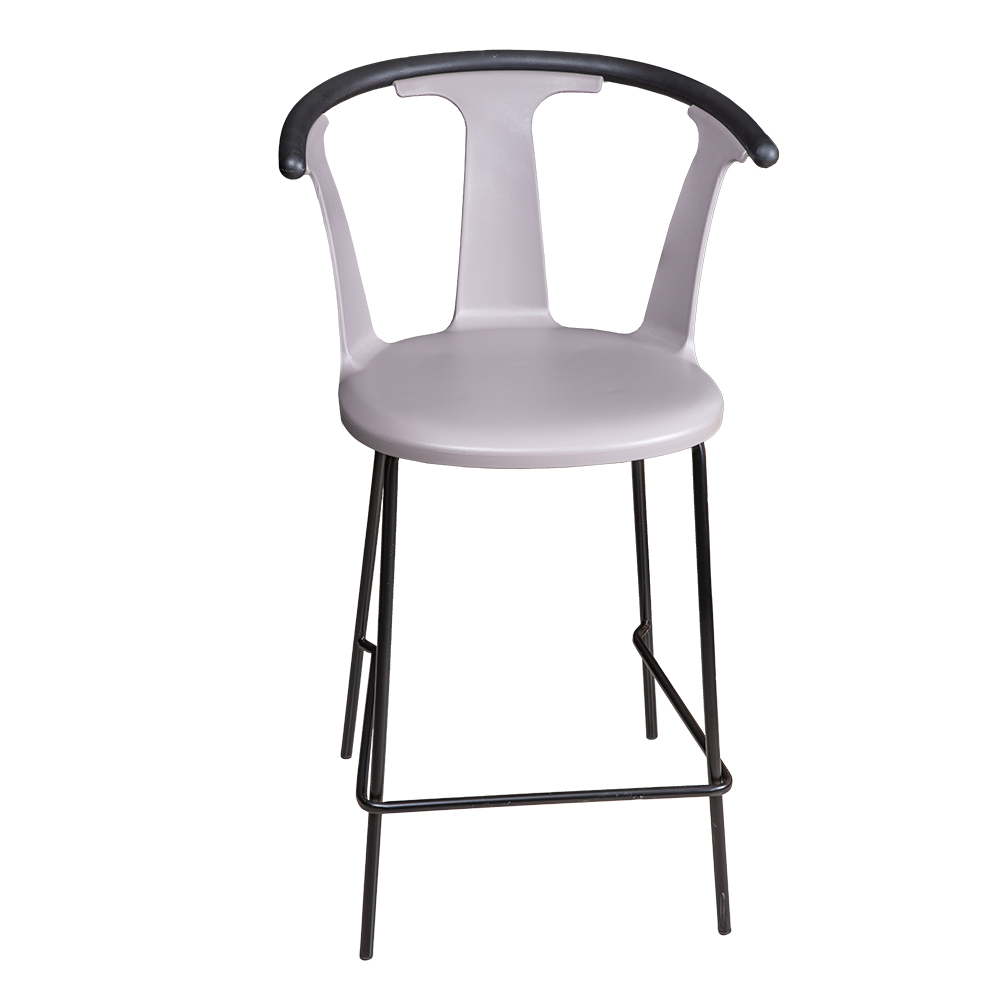 High Bar Chair With Metal Legs; (88x56x56)cm, Dark Grey  1