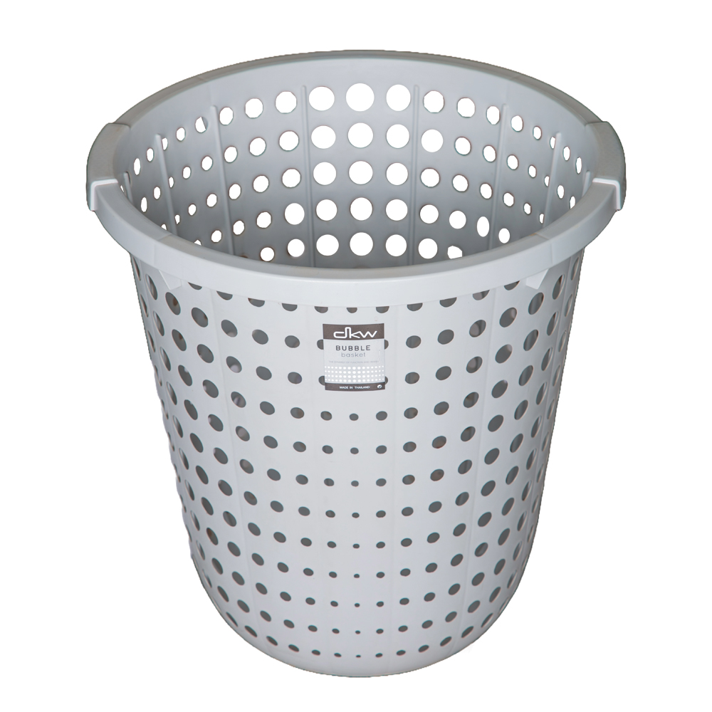 Bubble Round Laundry Basket, Grey 1