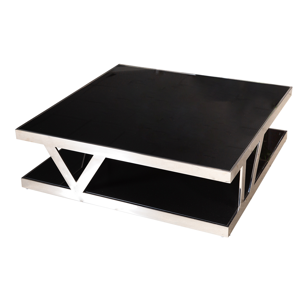 Coffee Table ; (100×100)cm, Black  1