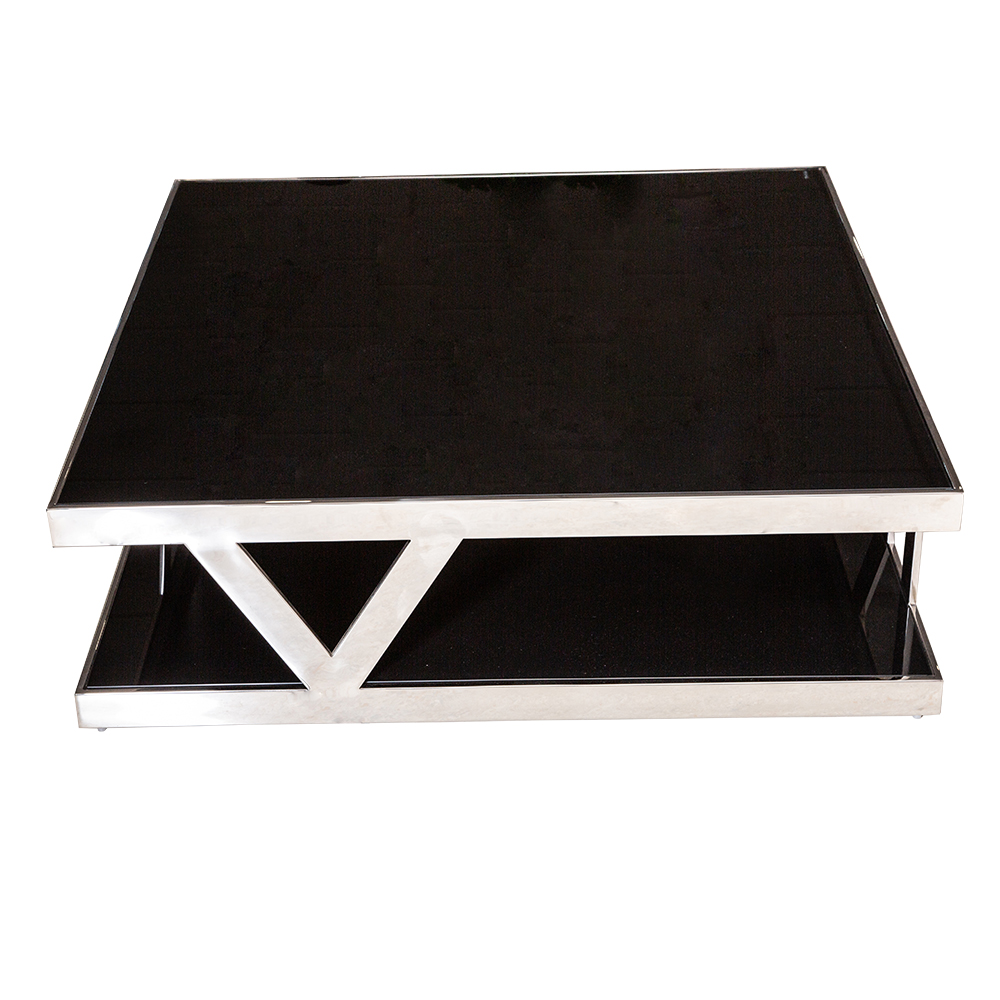 Coffee Table ; (100x100)cm, Black