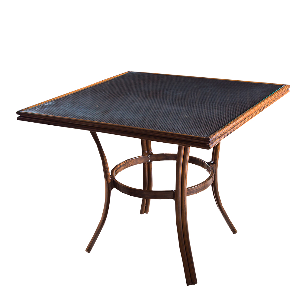 Champion: Outdoor Dining Table; (90x90x75)cm, Brown 1