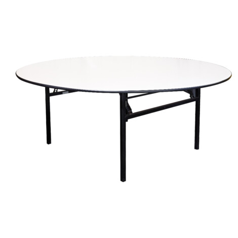 Round Banquet Table With Steel Legs- PVC Top; (180x76)cm