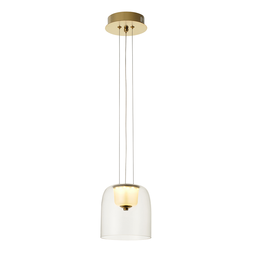 Domus: LED Pendant Lamp With Sanan Chip; Gold/Clear 1