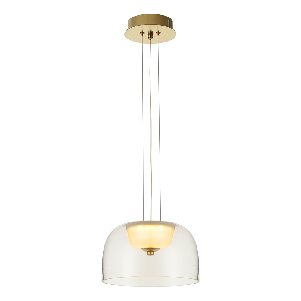 Domus: LED Pendant Lamp With Sanan Chip; Gold/Clear 1