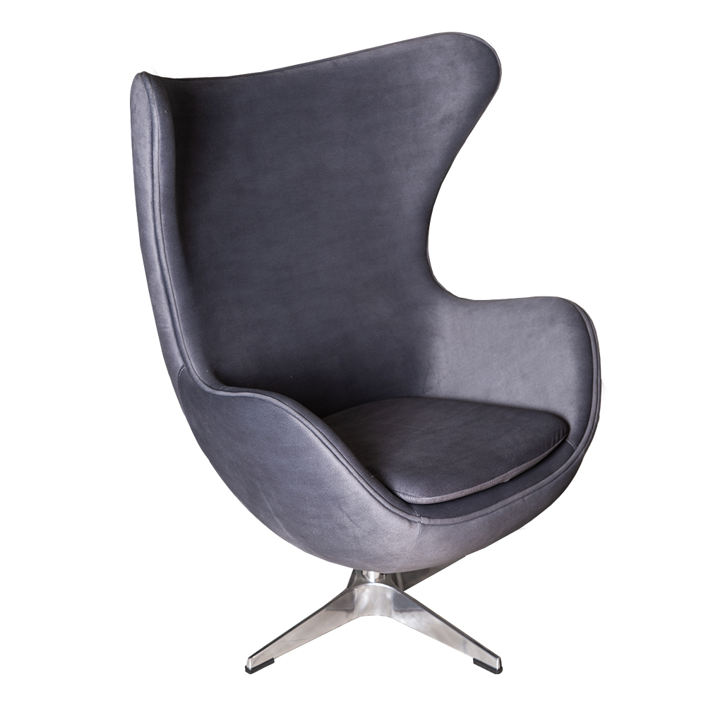 Fabric Leisure Chair; (109.5x84.5x76.5)cm, Dark Grey