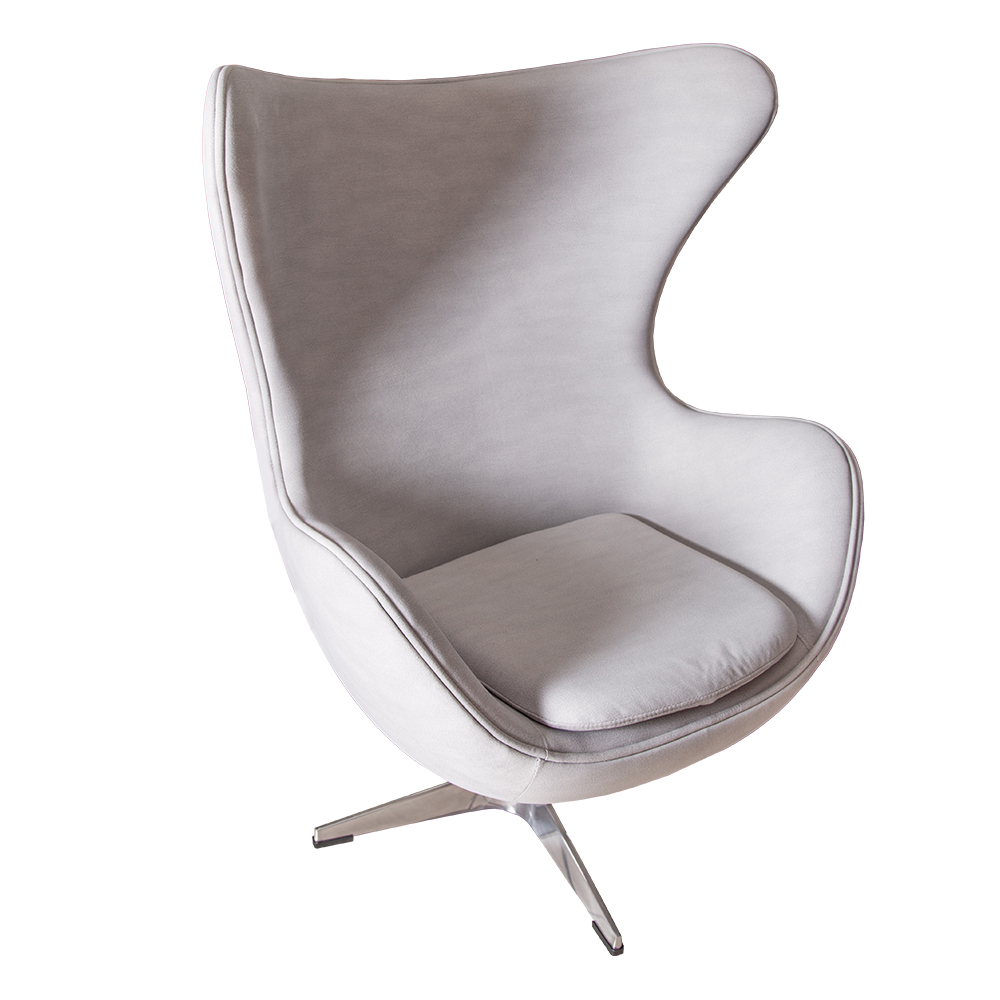 Fabric Leisure Chair; (109.5x84.5x76.5)cm, Light Grey