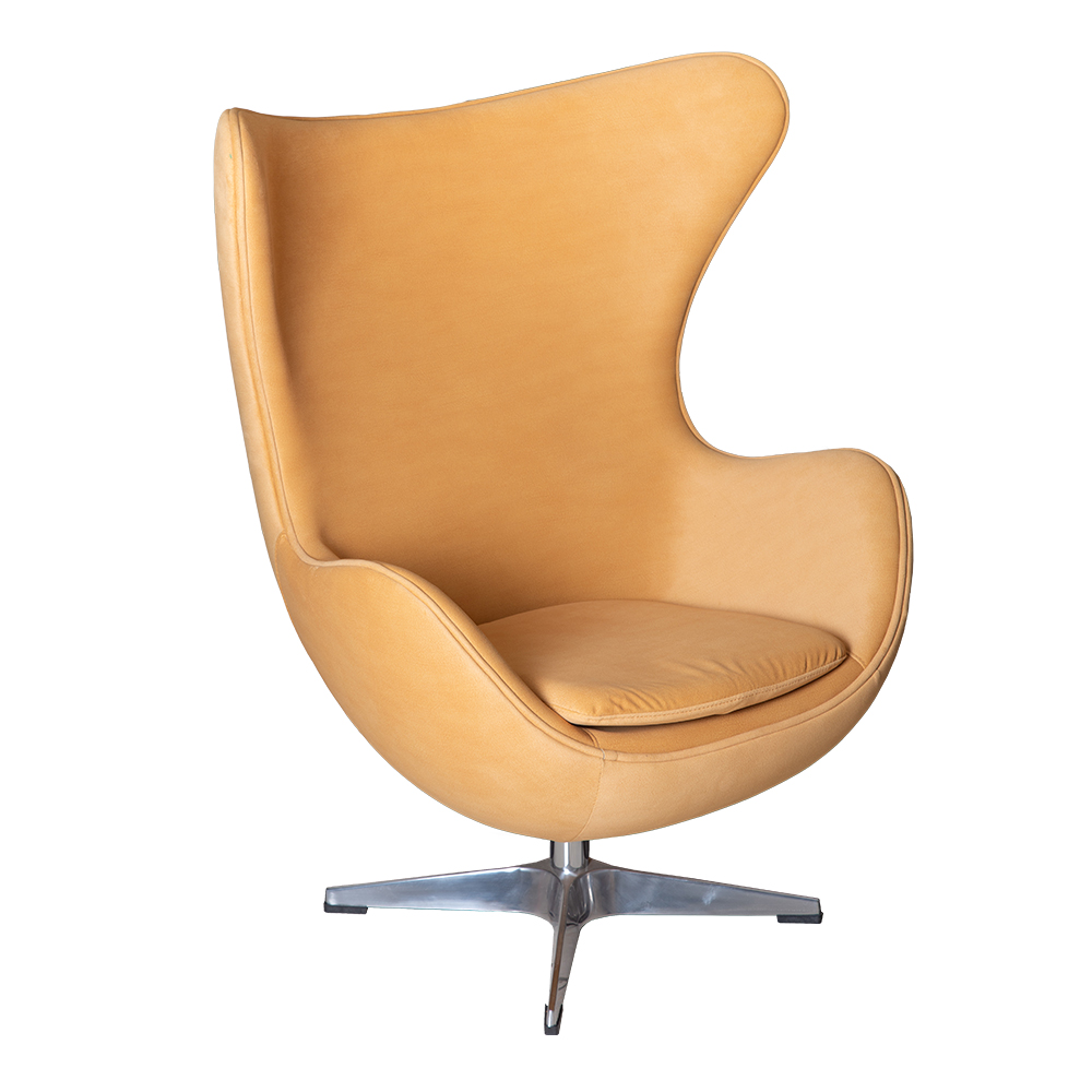 Fabric Leisure Chair; (109.5x84.5x76.5)cm, Yellow