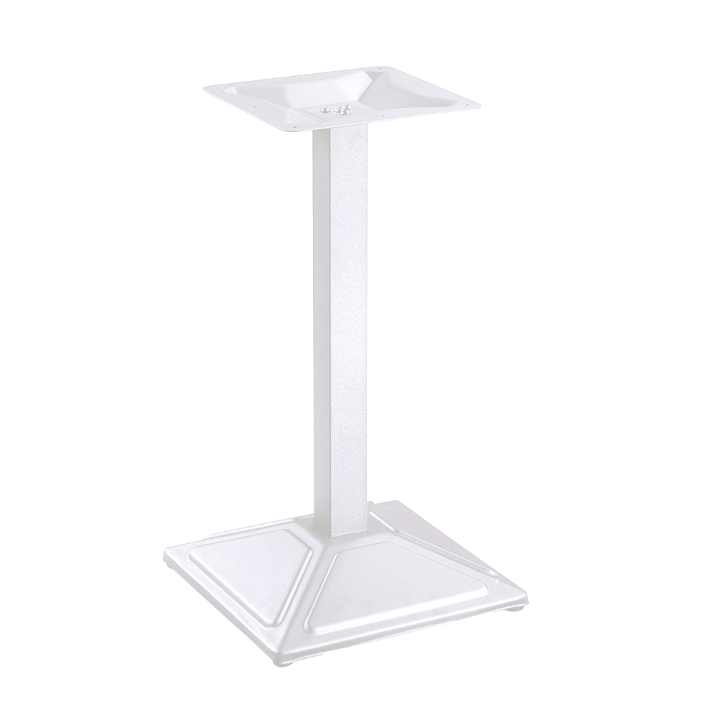 Steel Base For Office Meeting Table; (90x90x75)cm, Matte White 1