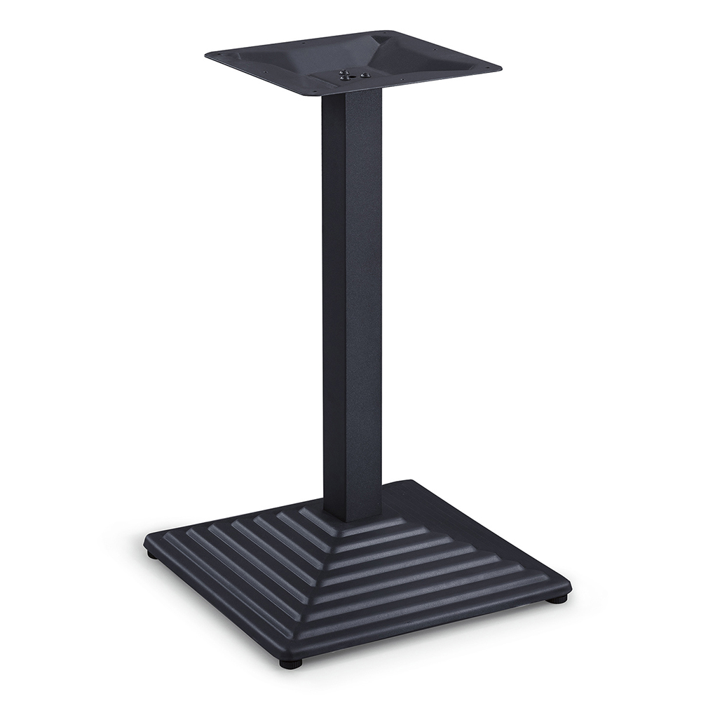 Ribbed Steel Base For Office Meeting Table; (90x90x75)cm, Sandy Black 1