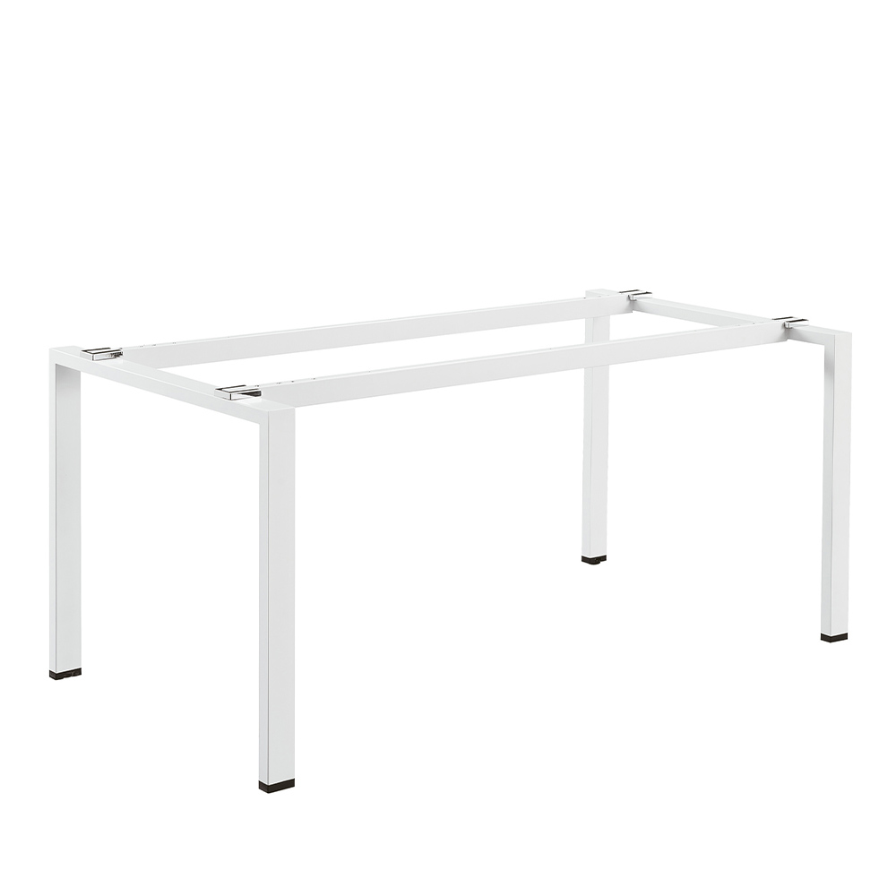 Steel Base For Office Desk; (160x80x75)cm, Matte White 1