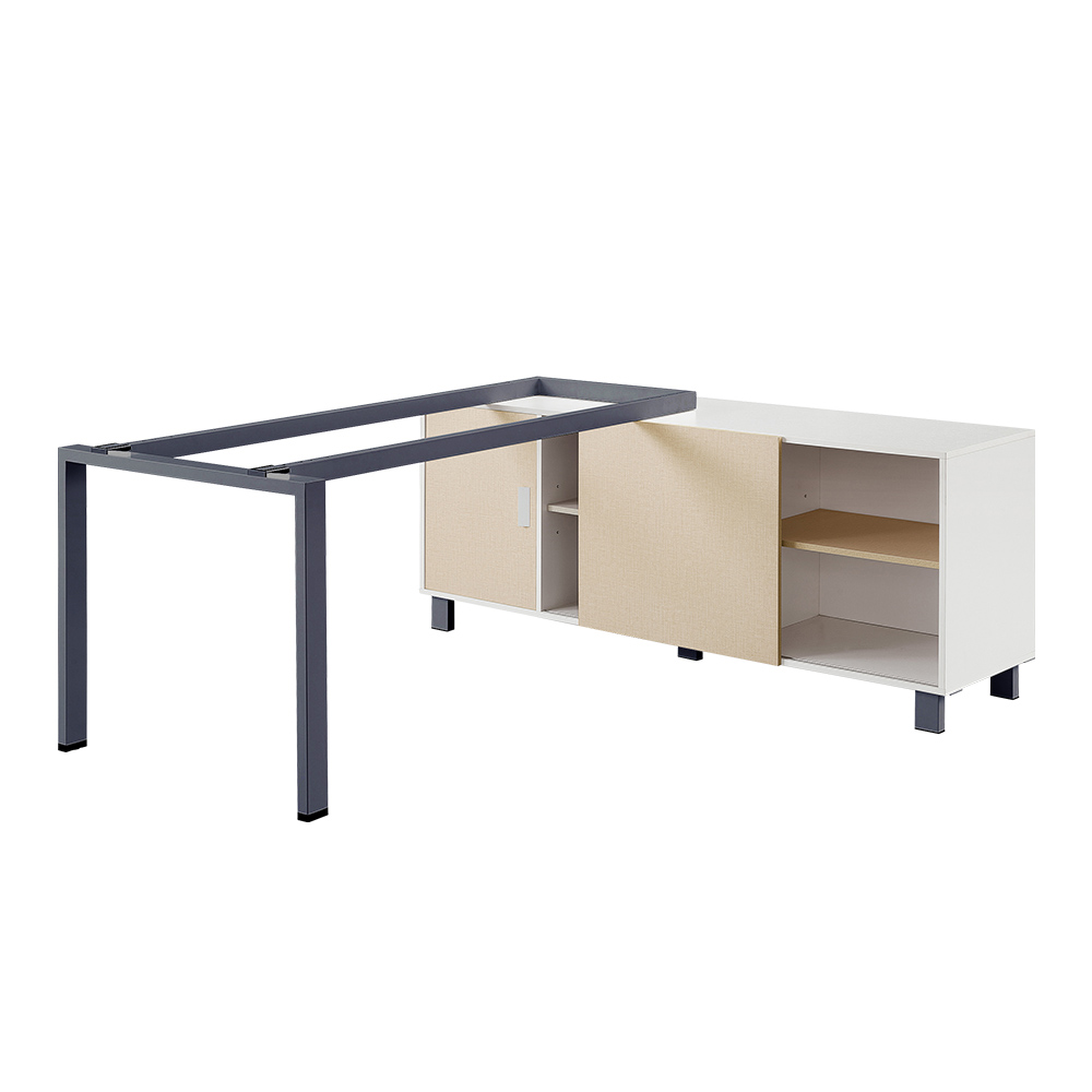 Steel Base For Office Desk; (180x80x75)cm, Iron Grey
