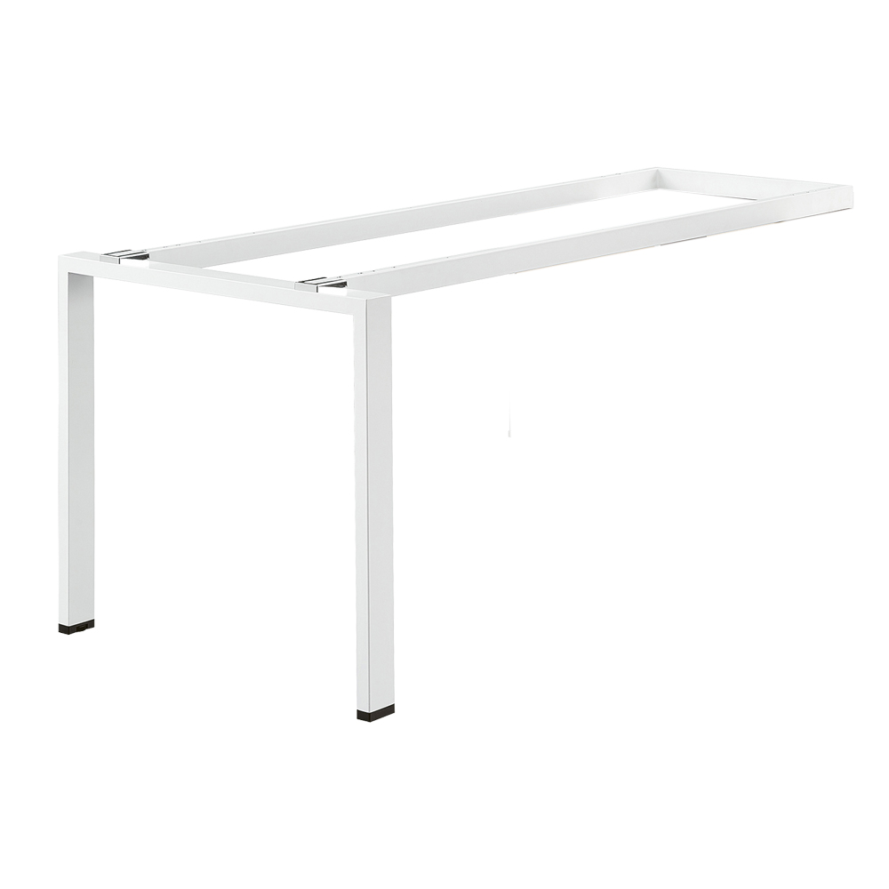 Steel Base For Office Desk; (180x80x75)cm, Matte White 1
