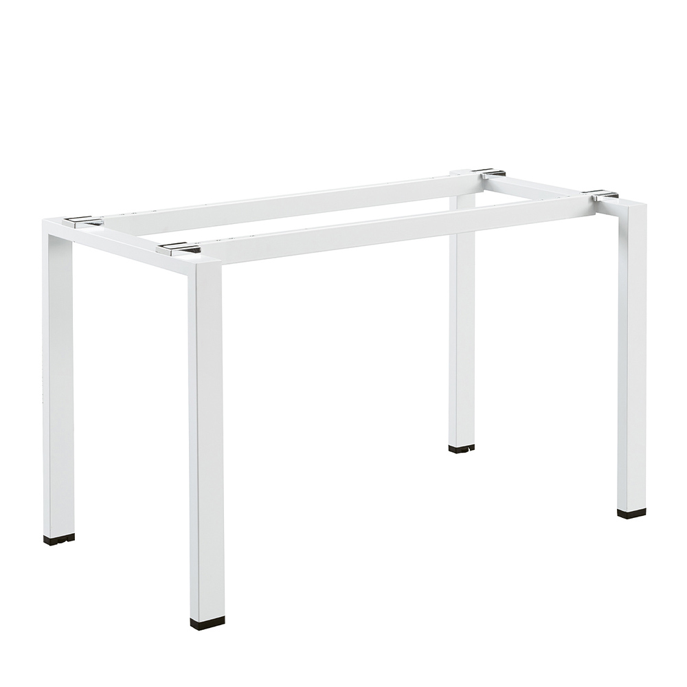 Steel Base For Office Desk; (120x60x75)cm, Matte White 1