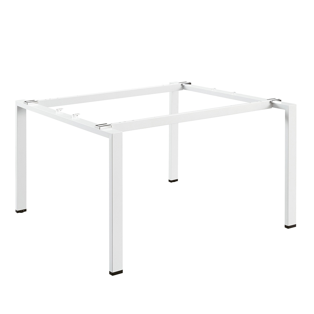 Steel Base For Office Desk; (120x120x75)cm, Matte White 1
