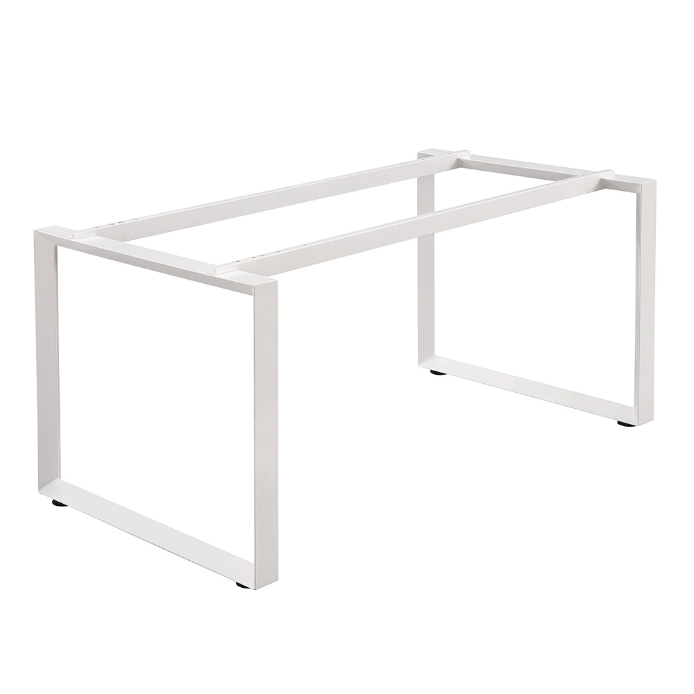 Steel Base For Office Desk; (200x100x75)cm, Matte White 1